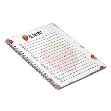Bloco de Notas Adesivo de Lista de Tarefas Morango