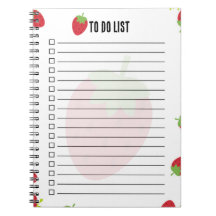 Bloco de Notas Adesivo de Lista de Tarefas Morango
