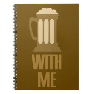 Caderno Espiral Bloco de notas Beer With Me