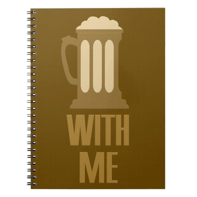 Caderno Espiral Bloco de notas Beer With Me (Frente)