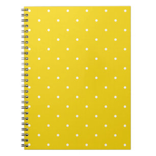 Caderno Espiral Bloco de notas Bolinhas amarelo-limão-anos 50
