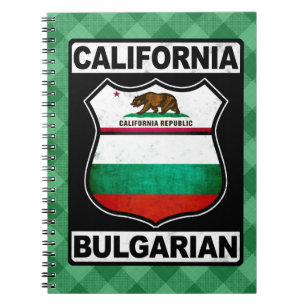 Caderno Espiral Bloco de notas búlgaro-americano da Califórnia
