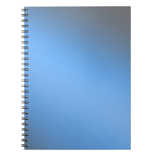 Caderno Espiral Bloco de notas com efeito fotográfico de Cinza azu (Frente)