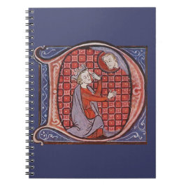 Caderno Espiral Bloco de notas D inicial iluminado