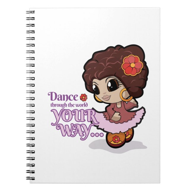Caderno Espiral Bloco de notas da Dancing Manga (Frente)