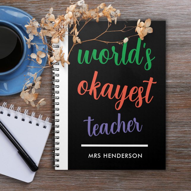 Caderno Espiral Bloco de notas de apreciação de professores engraç (Criador carregado)