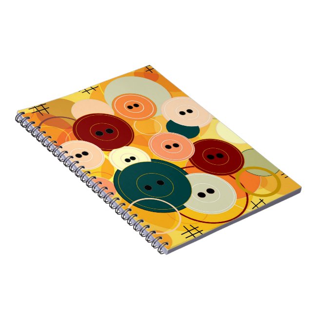 Caderno Espiral Bloco de Notas de Botões (Lado Direito)