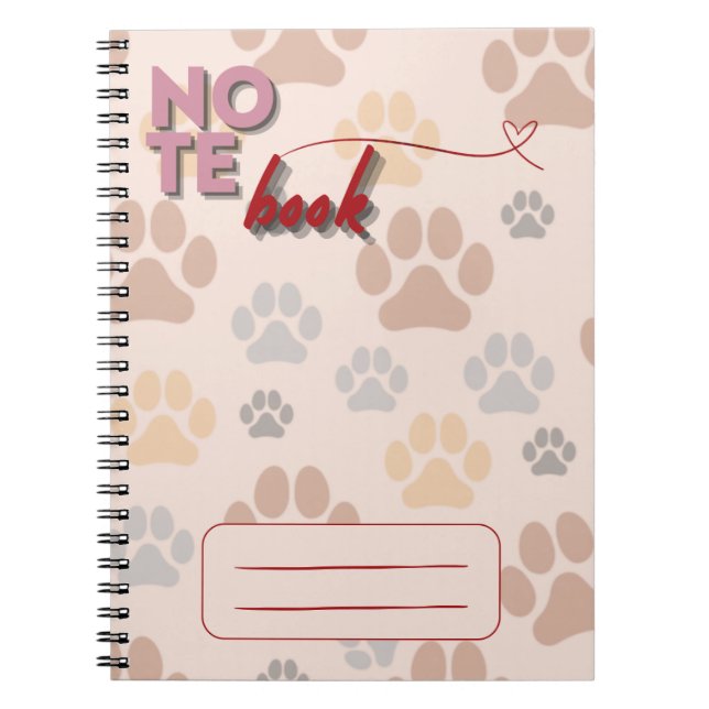 Caderno Espiral Bloco de notas de cães (Frente)