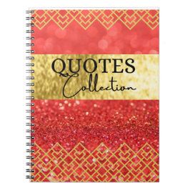 Caderno Espiral bloco de notas de coleção de cotações