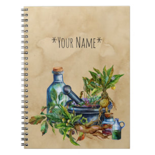 Caderno Espiral Bloco de Notas de Coleção Herbalist