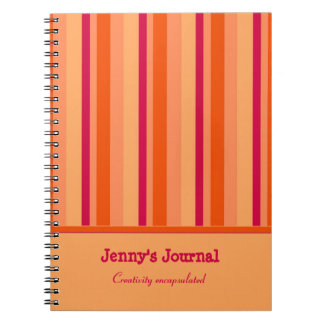 Caderno Espiral Bloco de notas de design de anberry, listras color