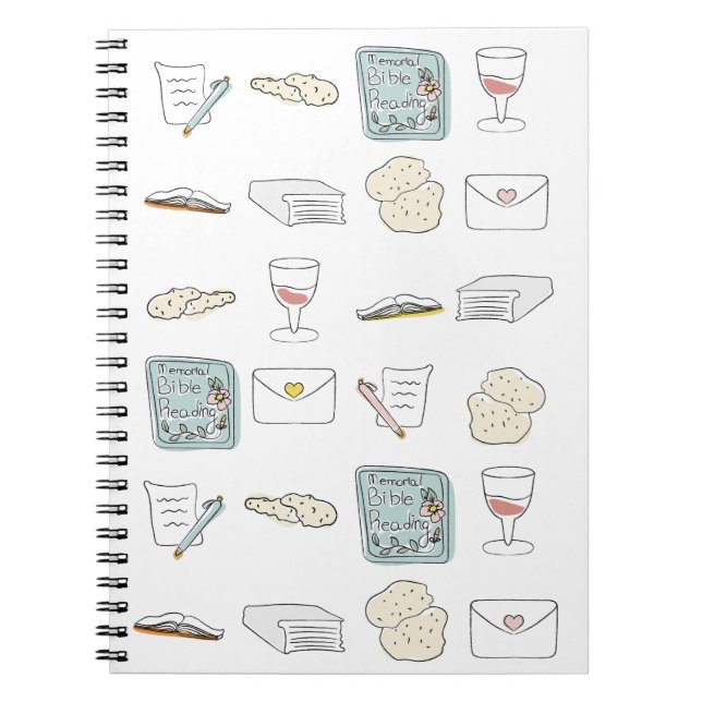 Caderno Espiral Bloco de notas de Design do Memorial JW (Frente)