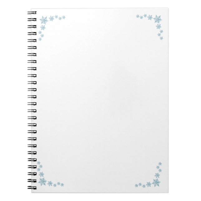 Caderno Espiral Bloco de Notas de Floco de Neve (Frente)
