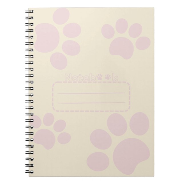 Caderno Espiral Bloco de notas de folha de gato (Frente)