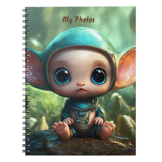 Caderno Espiral Bloco de Notas de Foto Espiral Bonito (Frente)