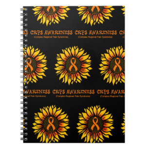 Caderno Espiral Bloco de notas de girassol/conscientização...CRPS