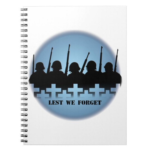 Caderno Espiral Bloco de Notas de Homenagem Militar, Para Não Esqu (Frente)