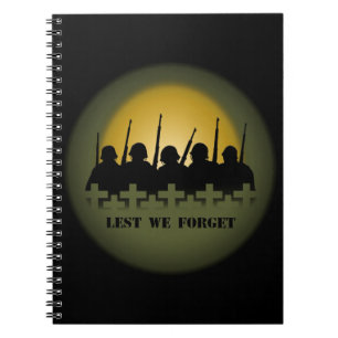 Caderno Espiral Bloco de Notas de Homenagem Militar, Para Não Esqu