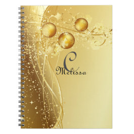 Caderno Espiral Bloco de Notas de Nome do Monograma Personalizado 