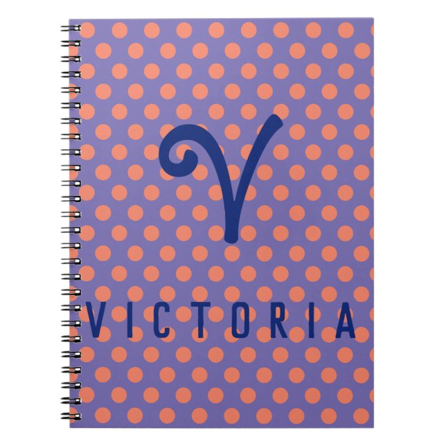 Caderno Espiral Bloco de Notas de Nome Personalizado (Frente)