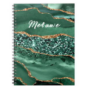 Caderno Espiral Bloco de Notas de Nome Personalizado Glitter Doura