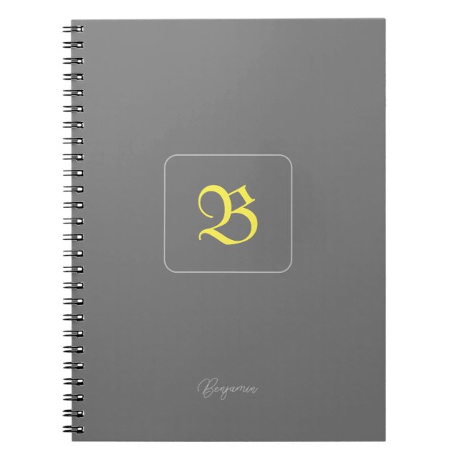 Caderno Espiral Bloco de notas de Ouro personalizado (Frente)
