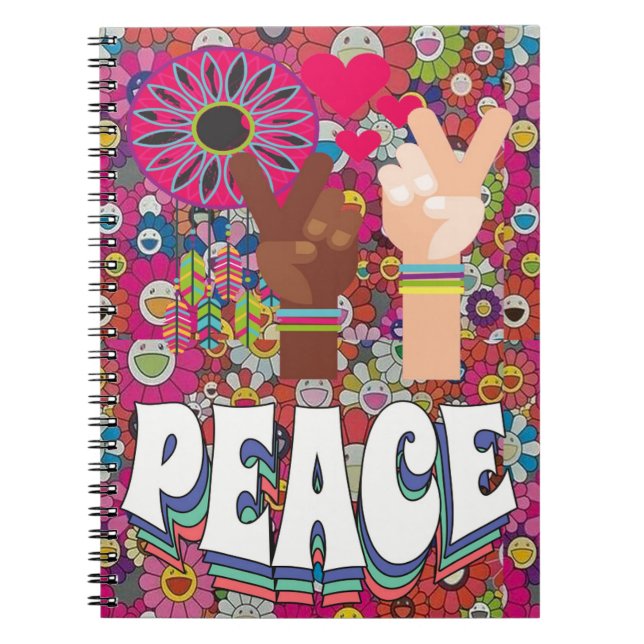 Caderno Espiral Bloco de Notas de Paz (Frente)