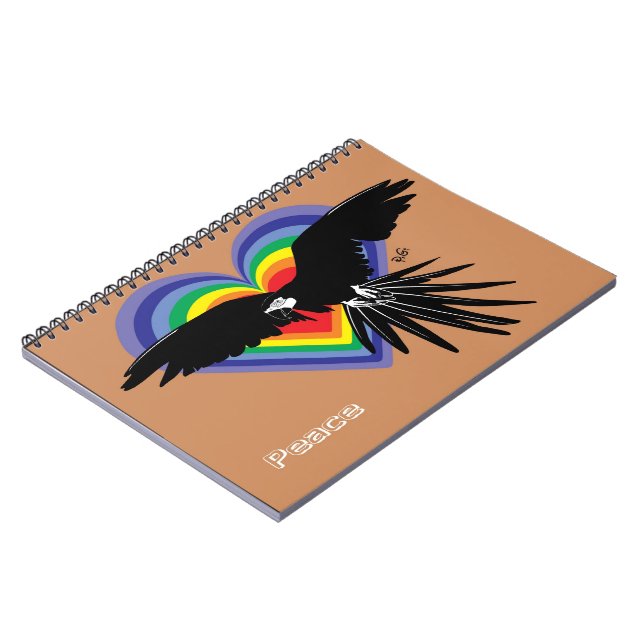 Caderno Espiral Bloco de Notas de Paz (Left Side)