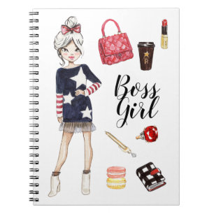 Caderno Espiral Bloco de notas de planeamento feminino