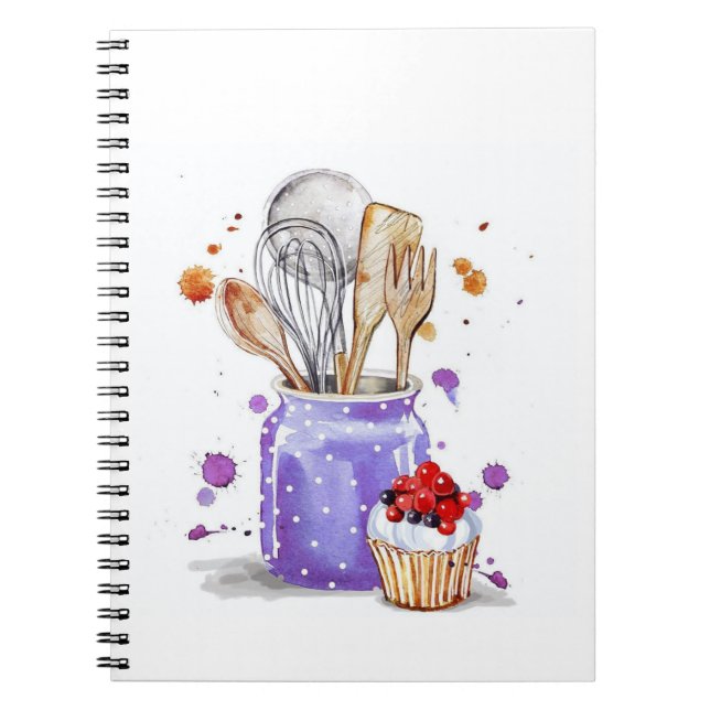 Caderno Espiral Bloco de Notas de Receita (Frente)