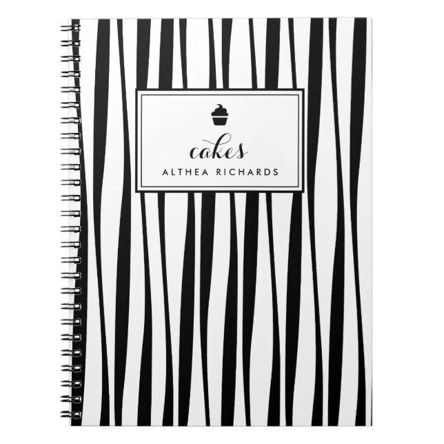 Caderno Espiral Bloco de Notas de Receita de Baking Personalizado  (Frente)