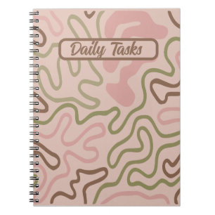 Caderno Espiral Bloco de Notas de Tarefas Diárias