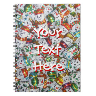 Caderno Espiral Bloco de notas de texto de Snowmen doce