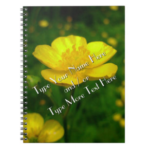 Caderno Espiral Bloco de notas Diário de flores personalizado do 