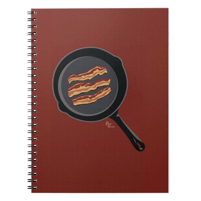 Caderno Espiral Bloco de notas do bacon (Frente)