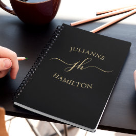 Caderno Espiral Bloco de Notas do Nome do Script Inicial do Monogr