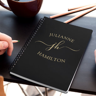 Caderno Espiral Bloco de Notas do Nome do Script Inicial do Monogr