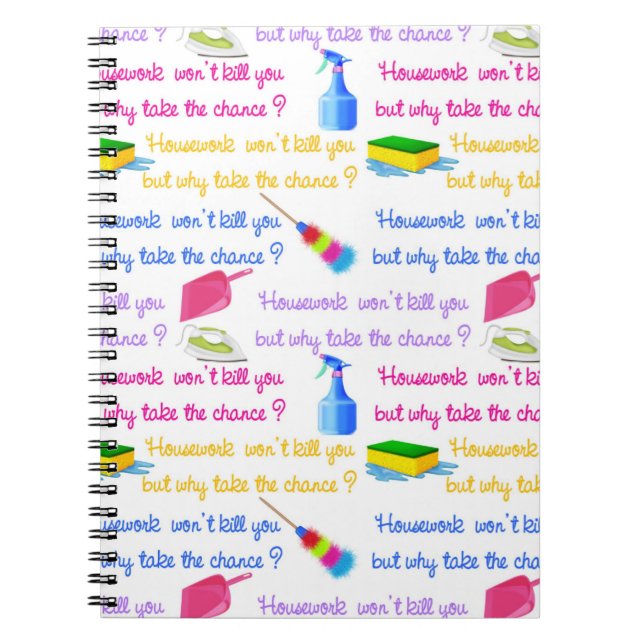 Caderno Espiral Bloco de notas dos trabalhos domésticos (Frente)