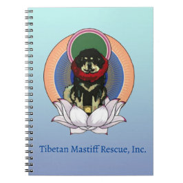 Caderno Espiral Bloco de Notas Espirais Tibetano Mastiff Lotus Flo