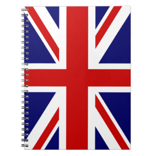Caderno Espiral Bloco de notas espiral da bandeira da União Brit