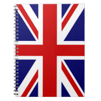 Bloco de notas espiral da bandeira da União Britân