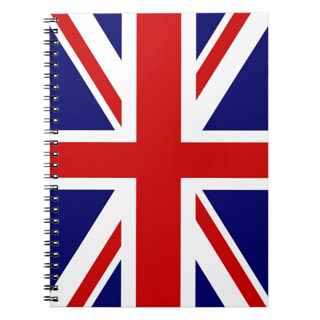 Caderno Espiral Bloco de notas espiral da bandeira da União Britân (Frente)