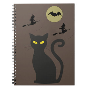 Caderno Espiral Bloco de notas espiral de gato preto