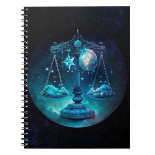 Caderno Espiral Bloco de notas espiral Libra Zodiac