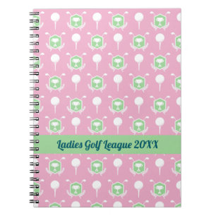 Caderno Espiral Bloco de Notas Espiral Liga de Golfe Feminino