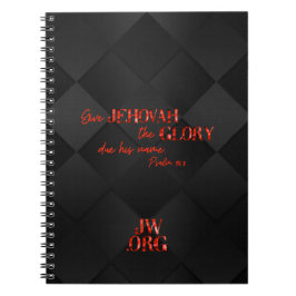 Caderno Espiral Bloco de notas JW para irmãos em vermelho/preto