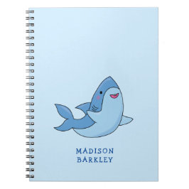Caderno Espiral Bloco de notas "Kawaii" bonito do Shark Kid