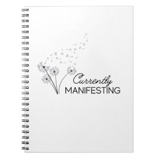 Caderno Espiral Bloco de Notas Manifestando Atualmente