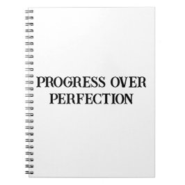 Caderno Espiral Bloco de Notas Motivacional de Progresso Não Perfe