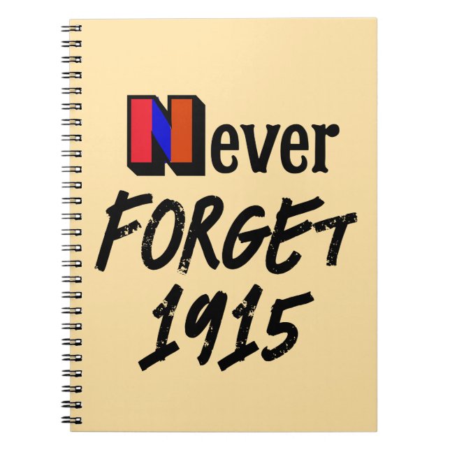 Caderno Espiral Bloco de Notas Nunca Esqueça 1915 (Frente)